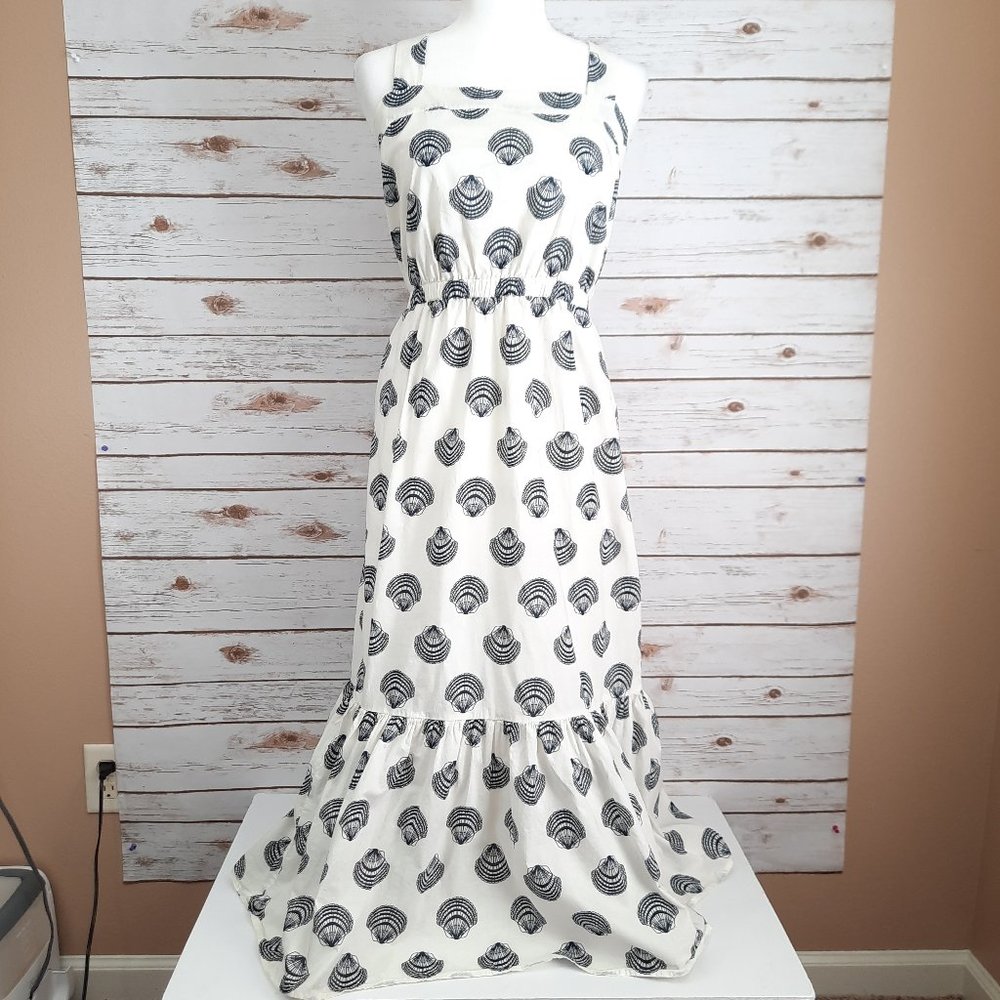 J. Crew Factory Sea Shell Print Maxi Sundress - Picture 1 of 12